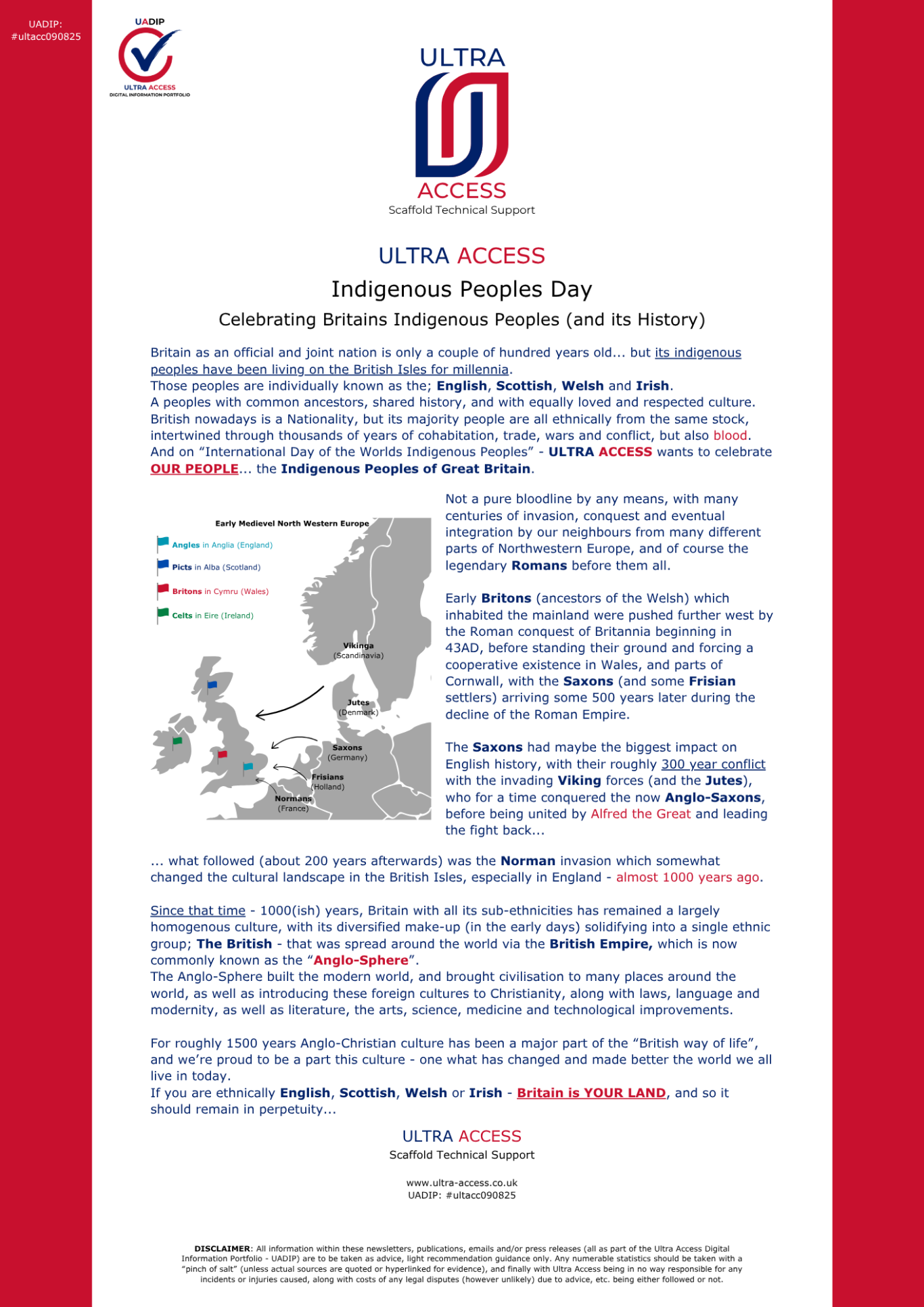 Indigenous Peoples Day (of GREAT BRITAIN)