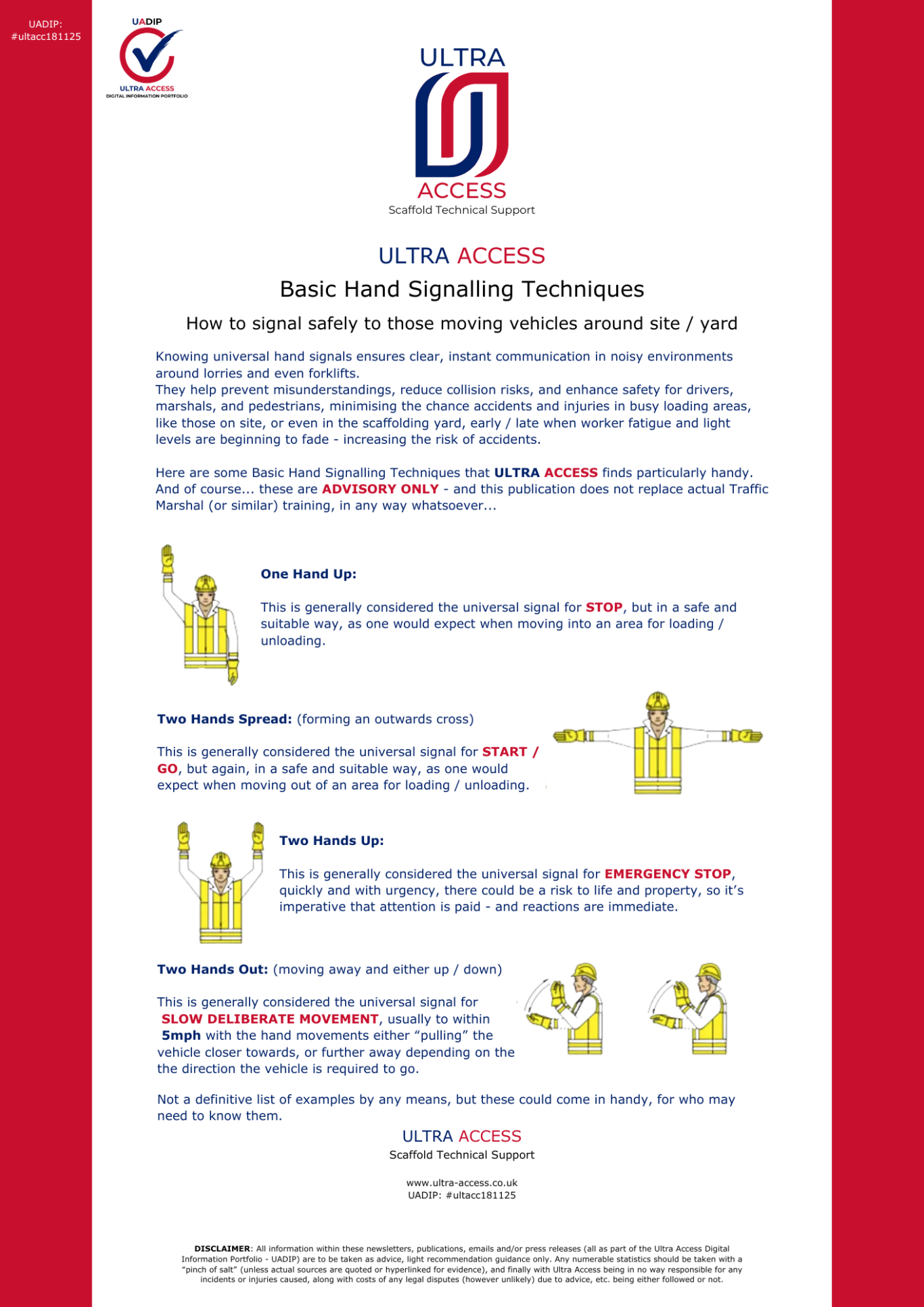 Basic Hand Signalling Techniques