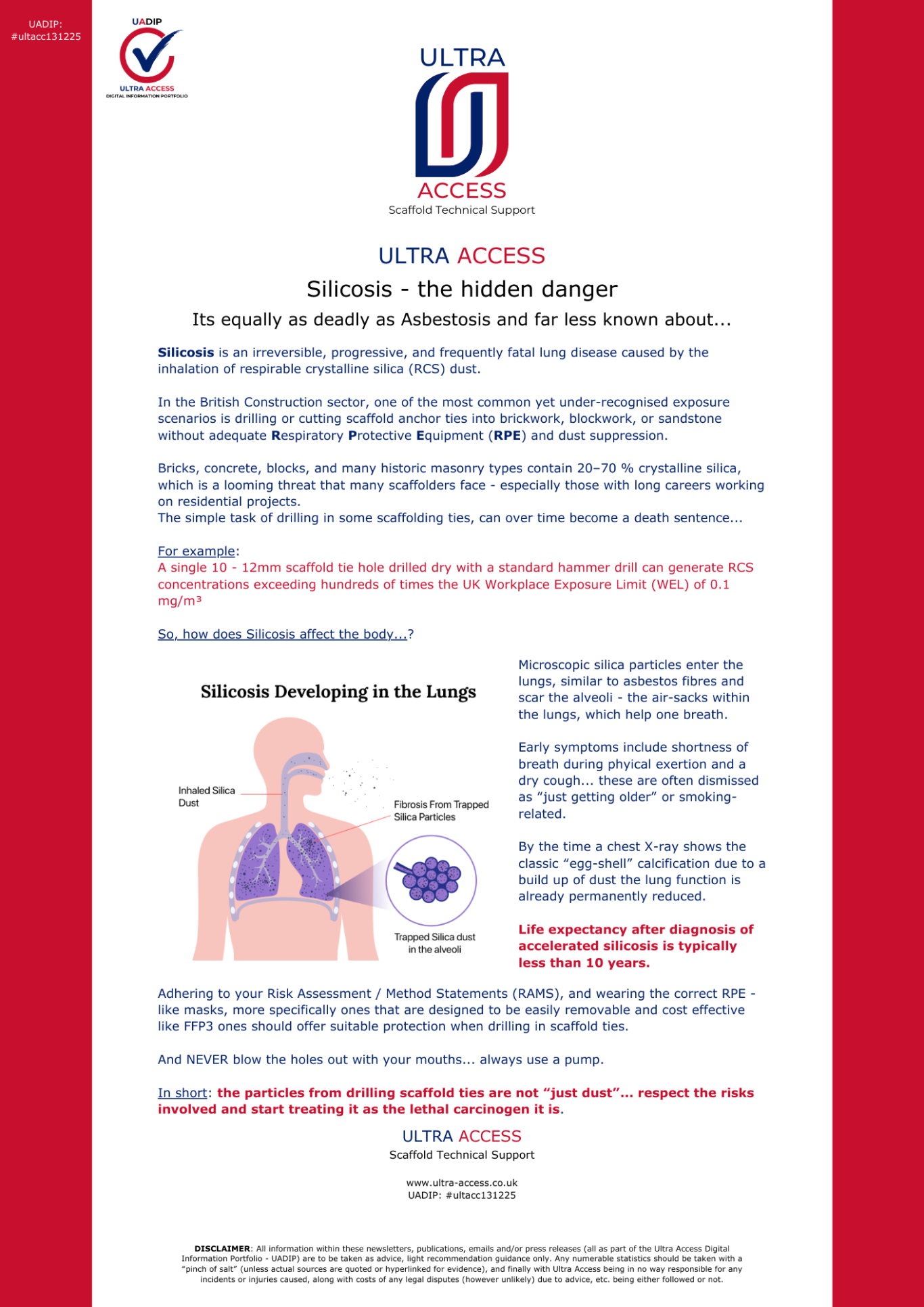Silicosis - the hidden danger