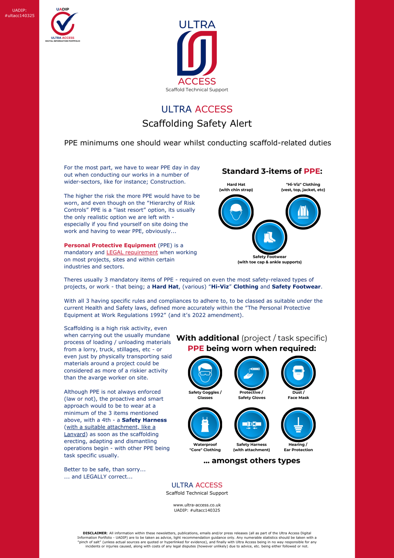 Basic PPE Requirements (in Scaffolding)